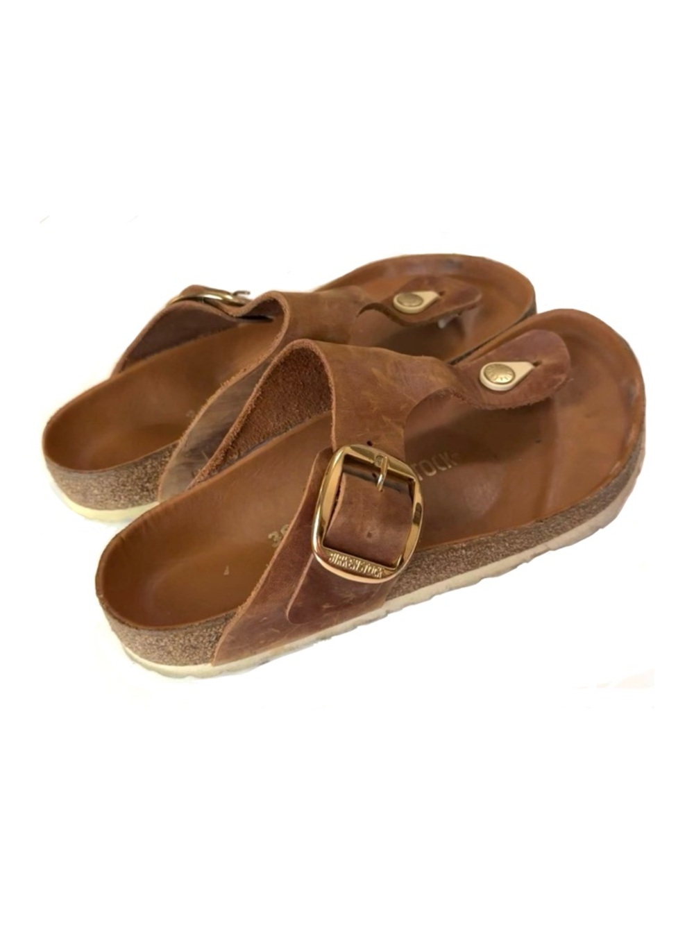 Birkenstock Gizeh Big Buckle Sandal in Cognac Size 38 EU/7.5 US - Picture 13 of 13